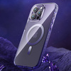 Kingxbar PQY Ice Crystal Series Magnethülle für iPhone 14 Plus MagSafe Silber