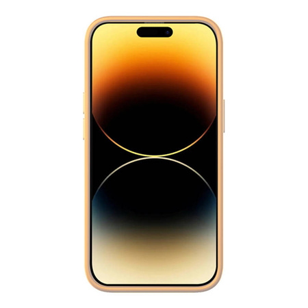 Etui Baseus Liquid Silica Gel do iPhone 14 Pro Max (żółte) +szkło hartowane +zestaw czyszczący