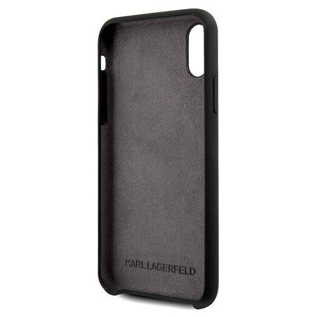 Original Handyhülle IPHONE X / XS Karl Lagerfeld Hardcase Glossy Bauhaus schwarz
