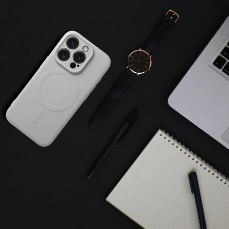 Futerał Silicone Mag Cover kompatybilny z MagSafe do IPHONE 15 PRO MAX tytanowy szary