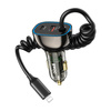 BWOO ładowarka samochodowa PD CC96L USB-C 30W + kabel USB-C - Lightning szara