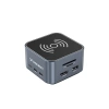 Hub USB-C 12 w 1 Wozinsky WHBC09Y8S wielofunkcyjny,z funkcją ładowania bezprzewodowego, aluminiowy, z kablem 15 cm - szary