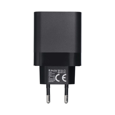 Ładowarka Sieciowa Blue Star ze złączem USB C i kablem typ C - 3A 45W z funkcją ładowania PD i QC 4.0