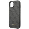 Guess GUHCP14SG4GFGR iPhone 14 6.1 "Grau / Graues Hartschalenetui 4G Metal Gold Logo