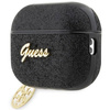 Guess GUAP2GLGSHK AirPods Pro 2 cover black/black Glitter Flake 4G Charm