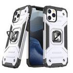Wozinsky Ring Armor pancerne hybrydowe etui pokrowiec + magnetyczny uchwyt iPhone 13 Pro Max srebrny