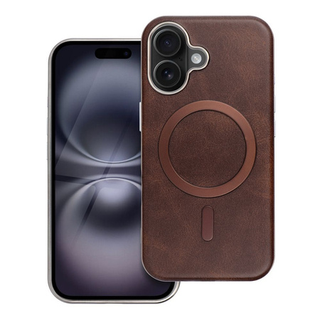 Futerał GENTLEMAN MAG COVER kompatybilny z MagSafe do IPHONE 16 PRO MAX brązowy