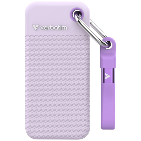 Dysk Zewnętrzny Verbatim Pocket SSD 1TB  USB-C 3.2 gen.2 biały-fioletowy 32322