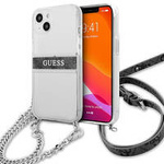 Guess GUHCP13SKC4GBSI iPhone 13 mini 5,4 &quot;Transparent hardcase 4G Gray Strap Silver Chain