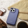 iCarer CE Premium Leather Folio Case skórzane etui iPhone 14 Pro z klapką magnetyczne MagSafe jasnofioletowy (WMI14220714-LP)