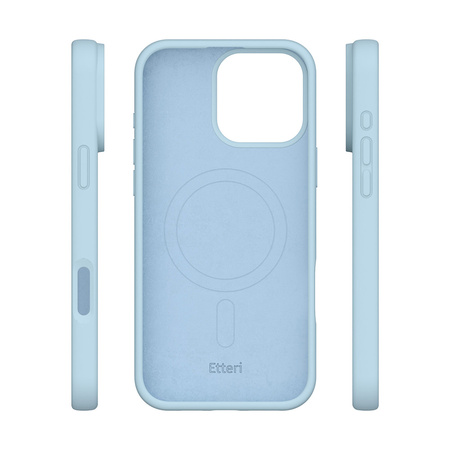 Nakładka Etteri Silicone Mag do iPhone 16 Pro 6,3" jasnoniebieska