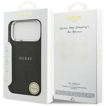 Guess Classic Logo MagSafe Case für iPhone 17 Pro Max - Schwarz