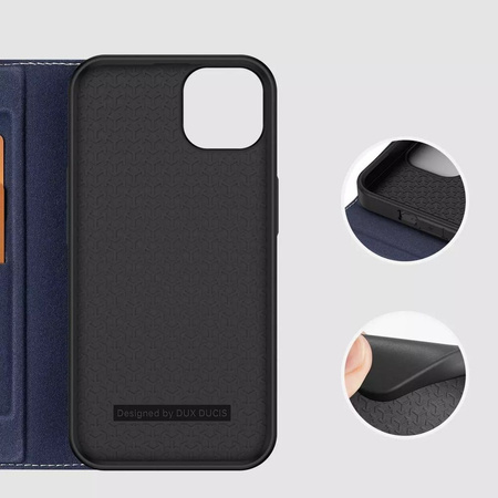 Dux Ducis Skin X2 Hülle für iPhone 14 Plus Hülle mit Magnetklappe blau