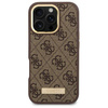 Original Case IPHONE 16 PRO MAX Guess Hardcase 4G Logo Plate MagSafe (GUHMP16XU4GPRW) brown