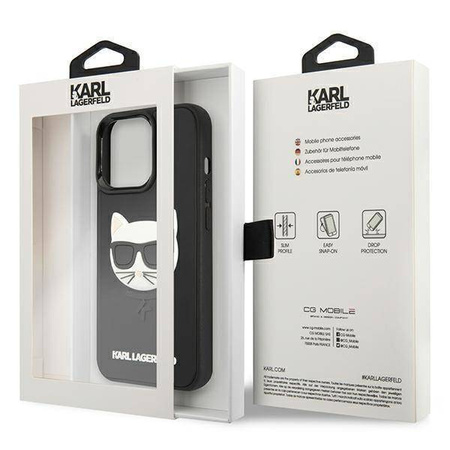 Karl Lagerfeld KLHCP13LCH3DBK 13 Pro / 13 6,1 "schwarz / schwarzes Hardcase 3D Rubber Choupette