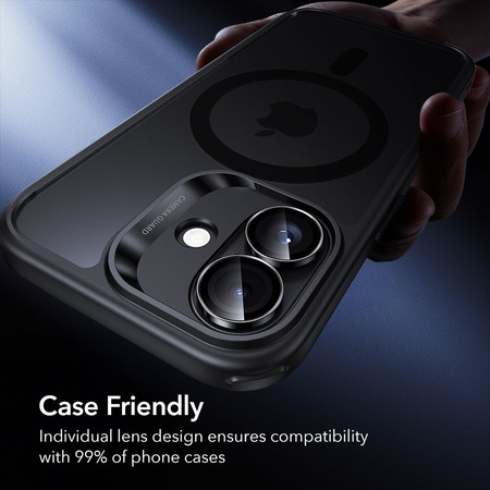 OSŁONA NA APARAT ESR ARMORITE CAMERA PROTECTOR IPHONE 16 / 16 PLUS / 17 BLACK