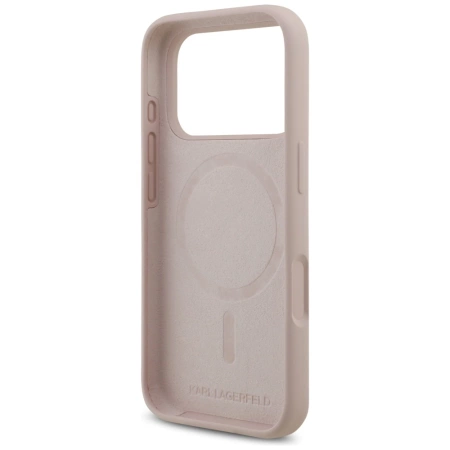 Karl Lagerfeld Silikon Karl&amp;Choupette Ring MagSafe Case für iPhone 17 Pro - Pink