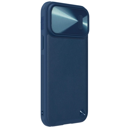 Nillkin CamShield Leather S Case etui iPhone 14 Pro pokrowiec z osłoną na aparat niebieskie