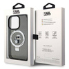 Karl Lagerfeld KLHMP15LHMRSKCK iPhone 15 Pro 6,1" schwarz/schwarz Hardcase Ringständer Karl&Choupette MagSafe