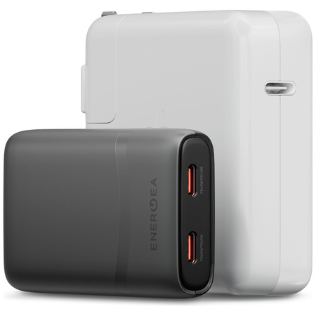 Ładowarka sieciowa Energea TravelWorld   Edge 65W 2xUSB-C PD/PPS/QC3.0 (US/UK/EU) grafitowy