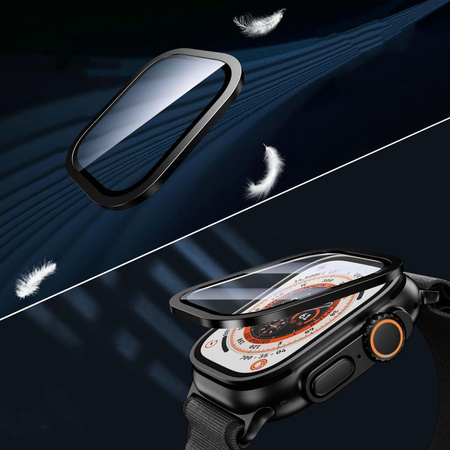 SZKŁO HARTOWANE TECH-PROTECT GLASS RING 2-PACK APPLE WATCH ULTRA 1 / 2 (49 MM) BLACK