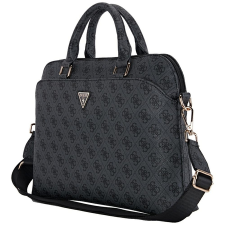 Torba LAPTOP 15" Guess 4G Zipper Pocket Triangle Logo czarne