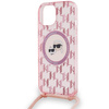 Karl Lagerfeld KLHMP15SHCKCKLCP iPhone 15 / 14 / 13 6.1" różowy/pink hardcase IML Crossbody Monogram Karl & Choupette Head MagSafe
