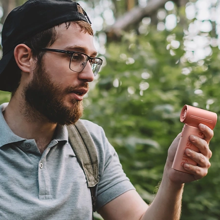 Jisulife Handheld Fan Life9 5000mAh Portable USB Fan - Pink