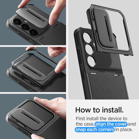 Spigen Optik Armor Hülle für Samsung Galaxy S24 – Schwarz