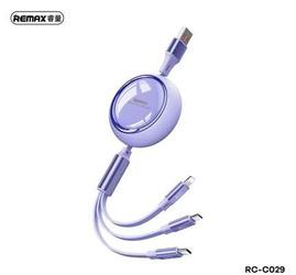 KABEL REMAX LINON SERIES 66W 3IN1 USB-C/MICRO/LIGHTNING RC-C029 PURPLE