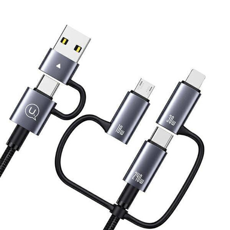 USAMS Kabel 240W 6w1 Fast charging 2m Data Cable Aluminium Alloy Sufeng Seria 2M (SJ738)