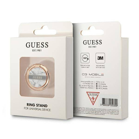 Uchwyt Pierścień Ring Stand GUESS Marble GURSHCHMAG biały