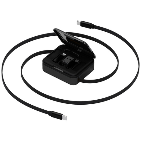 Kabel Bazic GoCharge Loop 5w1 Lightning, USB-A, Micro USB 1m czarny