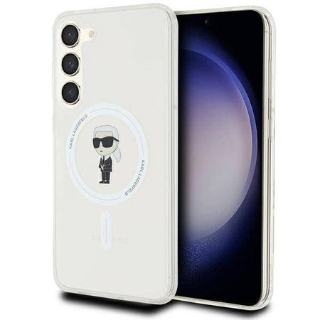 Karl Lagerfeld IML Ikonik MagSafe Hülle für Samsung Galaxy S23+ – transparent