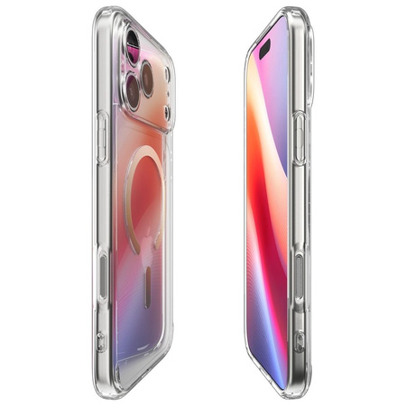 SPIGEN futerał ULTRA HYBRID MAG kompatybilny z MagSafe do IPHONE 17 Pro Max clear gold