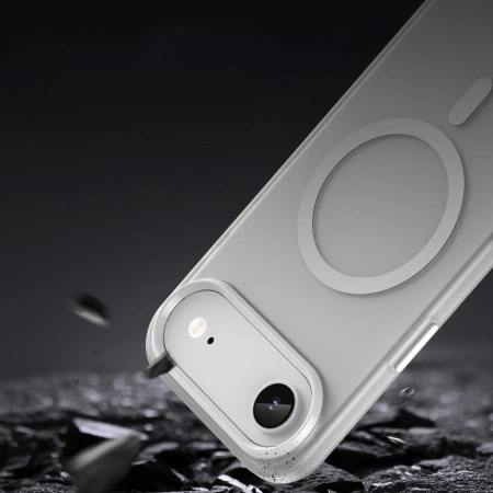 Etui Magnetic Abrasive na iPhone 17 Air kompatybilne z MagSafe - matowe białe