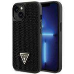 Guess GUHCP14SHDGTPK iPhone 14 6,1" schwarz/schwarzes Hardcase Strass Dreieck
