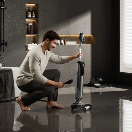 Odkurzacz pionowy UWANT D700 z funkcją mopowania i stacją ładowania - szary