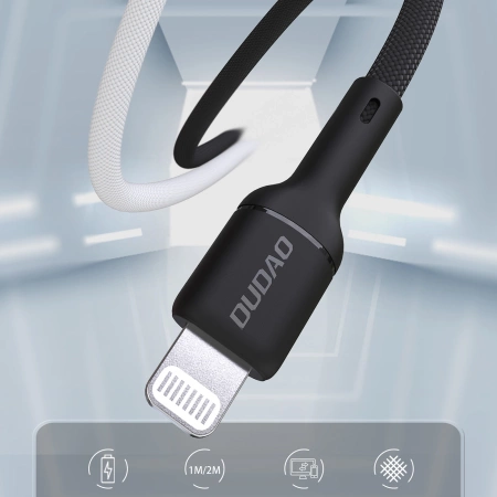 Dudao L9X 30W USB-C - Lightning Kabel 2m - Schwarz