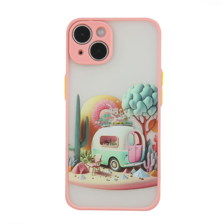 Nakładka Ultra Trendy do iPhone 12 6,1" Travel różowa