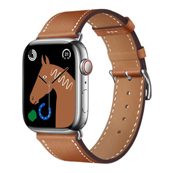 Pasek do Apple Watch Forcell F-Design FA20 magnetyczny skóra ekologiczna 42 / 44 / 45 / 49 mm brązowy