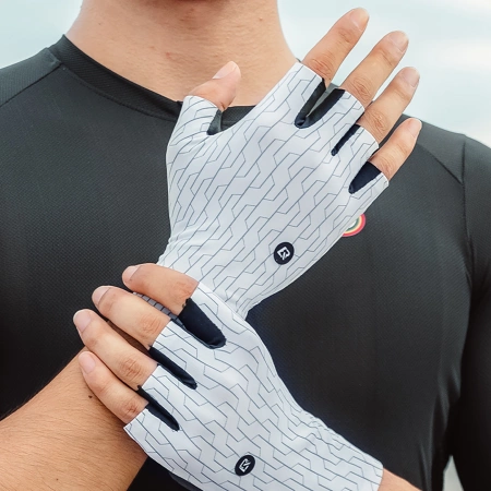Rockbros Rennradhandschuhe Größe: M - Schwarz und Weiß