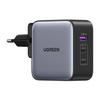 Ugreen Schnellladegerät GaN USB / 2xUSB C 65W Adapter EU / UK / US Stecker schwarz (CD296)