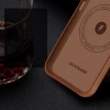 Dux Ducis Naples iPhone 14 Plus case magnetic leather MagSafe case brown