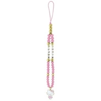Hello Kitty Handyanhänger mit Perlen und Kätzchenmotiv, Rosa