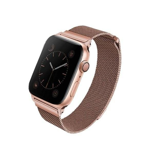 UNIQ pasek Dante Apple Watch Series 4/5/6/SE 40mm. Stainless Steel różwo-złoty/rose gold