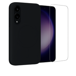 Etui do Samsung S25 Edge czarne MagSafe + Szkło