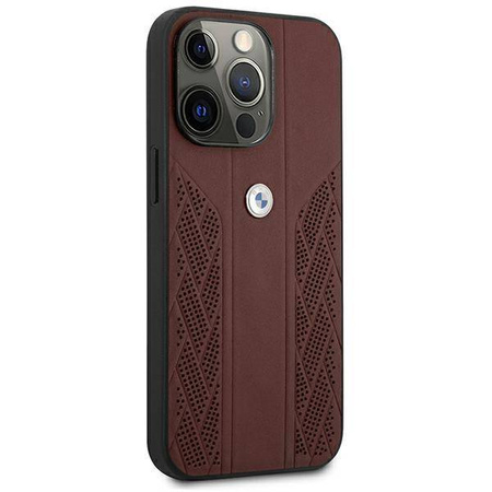 Etui BMW BMHCP13XRSPPR iPhone 13 Pro Max 6,7" czerwony/red hardcase Leather Curve Perforate
