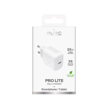Ładowarka Puro Daily Prolite 25W USB-C Power Delivery - biała