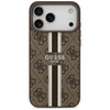 GUESS futerał do IPHONE 17 Pro Max kompatybilny z MagSafe GUHMP17XP4RPSW (4G Printed Stripes) brązowy